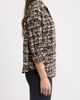 AK ANNE KLEIN AK ANNE KLEIN Grid Print Three-Quarter Sleeve Button Front Shirt - 3