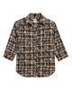 AK ANNE KLEIN AK ANNE KLEIN Grid Print Three-Quarter Sleeve Button Front Shirt - 5