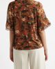 AK ANNE KLEIN AK ANNE KLEIN Leaf Print Ruffle Sleeve Shirt - 2