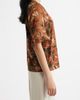 AK ANNE KLEIN AK ANNE KLEIN Leaf Print Ruffle Sleeve Shirt - 3