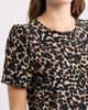 AK ANNE KLEIN AK ANNE KLEIN Leopard Print Puff Shoulder Top - 4