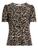 AK ANNE KLEIN AK ANNE KLEIN Leopard Print Puff Shoulder Top - 5