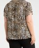 AK ANNE KLEIN AK ANNE KLEIN Leopard Print Tulip Sleeve Popover Top - 2