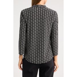 AK ANNE KLEIN AK ANNE KLEIN Pleated Shoulder Crossover Top