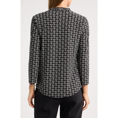 AK ANNE KLEIN AK ANNE KLEIN Pleated Shoulder Crossover Top