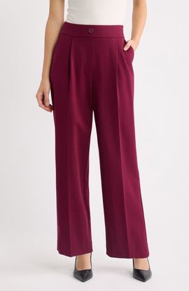 AK ANNE KLEIN AK ANNE KLEIN Pleated Wide Leg Pants
