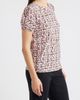AK ANNE KLEIN AK ANNE KLEIN Print Pleat Short Sleeve Top - 3