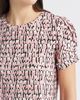 AK ANNE KLEIN AK ANNE KLEIN Print Pleat Short Sleeve Top - 4