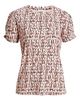AK ANNE KLEIN AK ANNE KLEIN Print Pleat Short Sleeve Top - 5