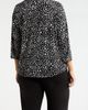 AK ANNE KLEIN AK ANNE KLEIN Print Pleat Three-Quarter Sleeve Top - 2