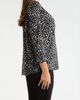 AK ANNE KLEIN AK ANNE KLEIN Print Pleat Three-Quarter Sleeve Top - 3