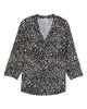 AK ANNE KLEIN AK ANNE KLEIN Print Pleat Three-Quarter Sleeve Top - 5
