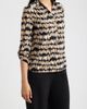 AK ANNE KLEIN AK ANNE KLEIN Print Three-Quarter Sleeve Button-Down Shirt - 3