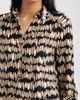 AK ANNE KLEIN AK ANNE KLEIN Print Three-Quarter Sleeve Button-Down Shirt - 4
