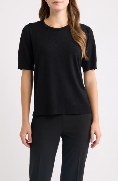AK ANNE KLEIN AK ANNE KLEIN Puff Sleeve Crewneck Sweater