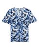 AK ANNE KLEIN AK ANNE KLEIN Ruffle Accent Short Sleeve Button-Up Shirt - 5