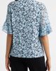 AK ANNE KLEIN AK ANNE KLEIN Ruffled Cuff Elbow Sleeve Split Neck Top - 2