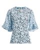 AK ANNE KLEIN AK ANNE KLEIN Ruffled Cuff Elbow Sleeve Split Neck Top - 5