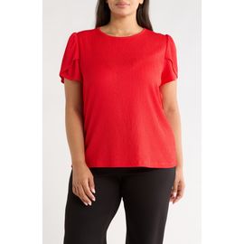 AK ANNE KLEIN AK ANNE KLEIN Tulip Sleeve Pebbled Top