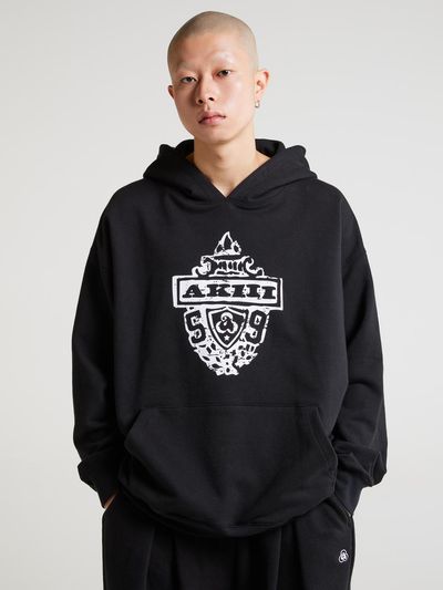 AKIII CLASSIC Heritage Symbol Logo Hooded T-Shirt Black