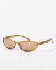 A.Kjaerbede A.Kjaerbede Alexa slim oval cat-eye sunglasses in smoke transparent-Brown - 1