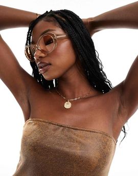A.Kjaerbede A.Kjaerbede Anma round sunglasses in champagne-Pink