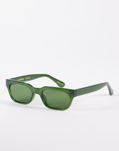 A.Kjaerbede A.Kjaerbede Bror slim sunglasses in dark green transparent