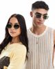 A.Kjaerbede A.Kjaerbede Hello round metal frame sunglasses in gold - 1