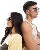 A.Kjaerbede A.Kjaerbede Hello round metal frame sunglasses in gold - 2