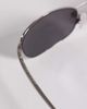 A.Kjaerbede A.Kjaerbede Jack slim oval metal frame sunglasses in gun metal with silver reflective lens - 2