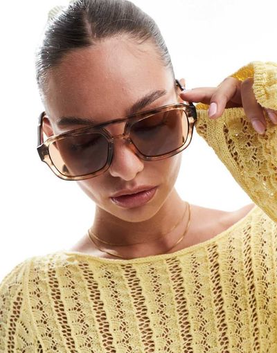 A.Kjaerbede A.Kjaerbede Kaya aviator sunglasses in light tortoise-Brown