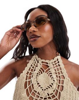 A.Kjaerbede A.Kjaerbede macy narrow sunglasses in light tortoise-Brown