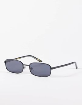 A.Kjaerbede A.Kjaerbede Noah slim square metal frame sunglasses in black