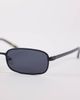 A.Kjaerbede A.Kjaerbede Noah slim square metal frame sunglasses in black - 2