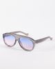 A.Kjaerbede A.Kjaerbede Rio oversized shield aviator sunglasses in gray transparent with gradient lens - 1