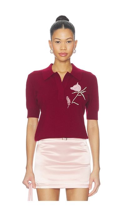 Aknvas Ailey Cashmere Wool Blend Polo With Embroidery