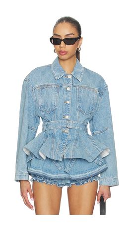 AKNVAS AKNVAS Alex Peplum Denim Jacket