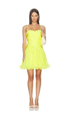 AKNVAS AKNVAS Canary Micropleated Cocktail Dress