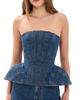 AKNVAS AKNVAS Emmi Corset Denim Top Blue - 1