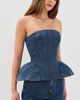 AKNVAS AKNVAS Emmi Corset Denim Top Blue - 2