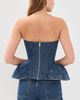 AKNVAS AKNVAS Emmi Corset Denim Top Blue - 3