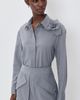 AKNVAS AKNVAS Flor Pinstripe Button Down Shirt Grey/White - 2