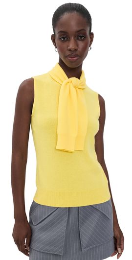 AKNVAS AKNVAS Giorigia Tie Neck Top Yellow