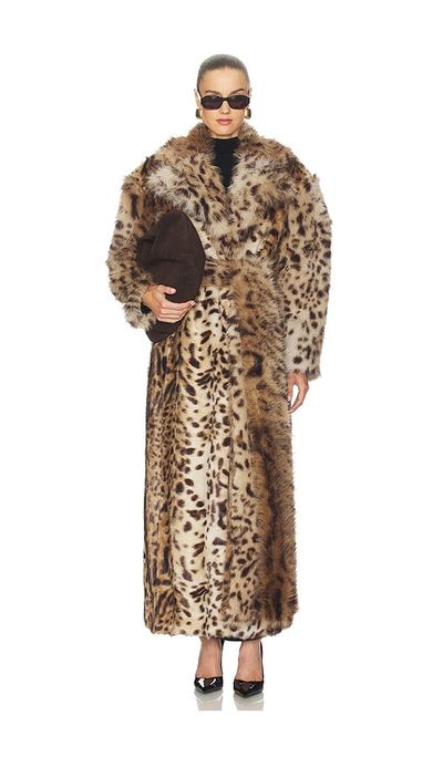 AKNVAS AKNVAS Kassel Faux Fur Lynx Long Coat