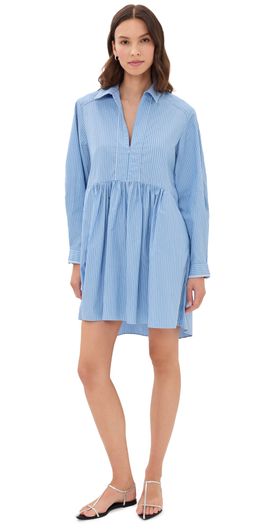 AKNVAS AKNVAS Kate Poplin Dress Blue / White