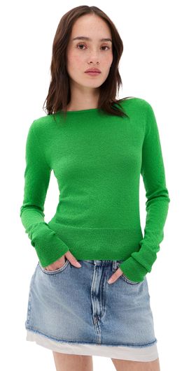 AKNVAS AKNVAS Lily Lace Up Top Green