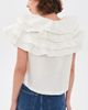 AKNVAS AKNVAS Linda Taffeta Cape Top Cream - 3
