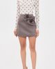 AKNVAS AKNVAS Liva Satin Skirt With Two Roses Steel Grey - 5