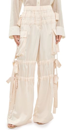 AKNVAS AKNVAS Odin Satin Tie Trousers Cream