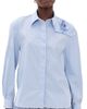 AKNVAS AKNVAS Poplin Rose Button Down Shirt Sky Blue Stripe - 1